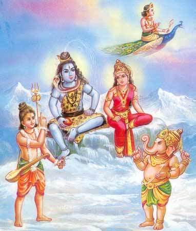 Image result for ganesha and kartikeya race