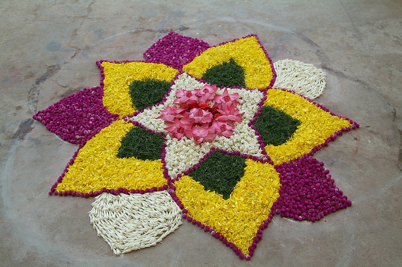 Flower rangoli,folk art,india,chennai,madras - free image from ...